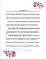 Carta de agradecimiento